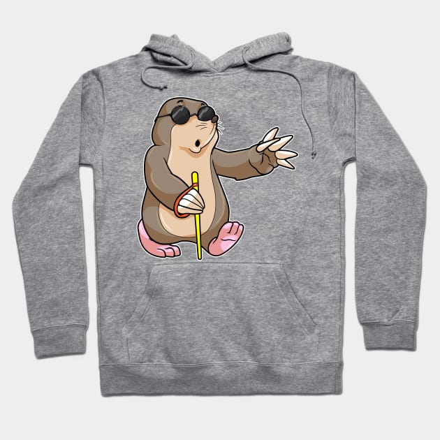 Mole Blind Funny Hoodie by Markus Schnabel